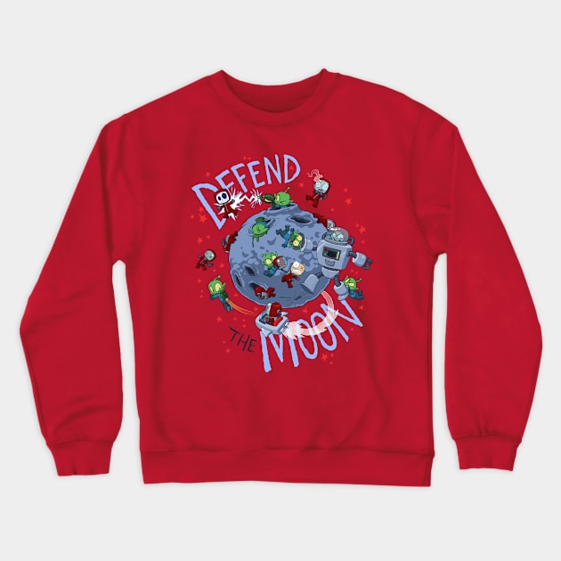 Moon Battle Crewneck Sweatshirt by Dooomcat